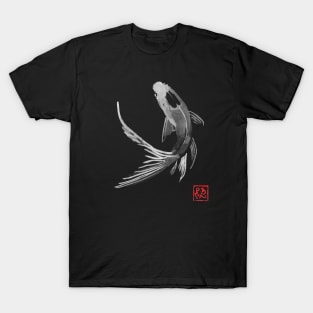 carp koi in black T-Shirt